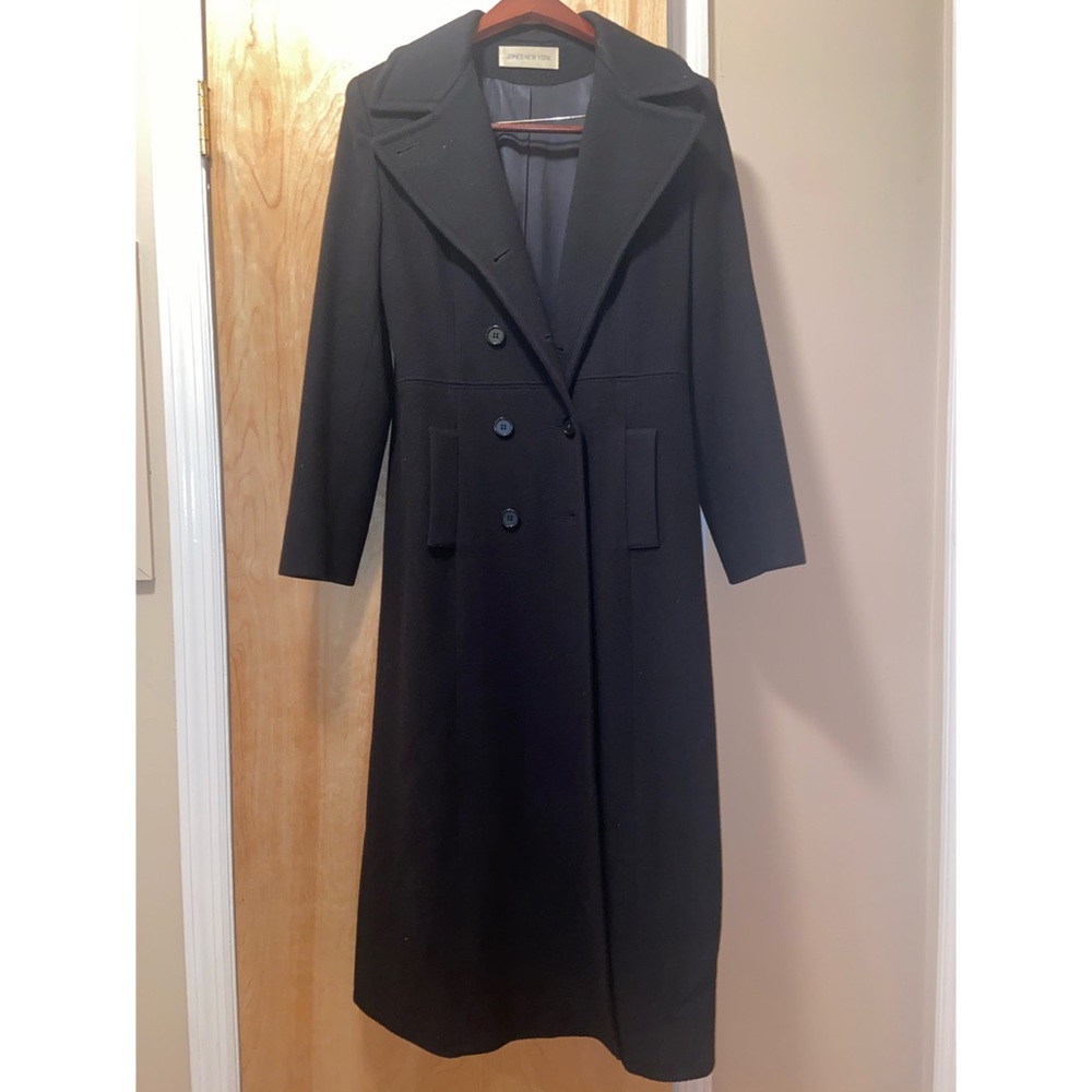 Jones New York Long Coat 100% Wool